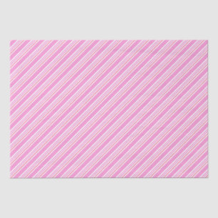 Candy Cane Pink and White Christmas Pattern Tissue Paper