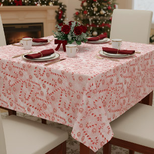 Candy Cane pink Christmas Tablecloth