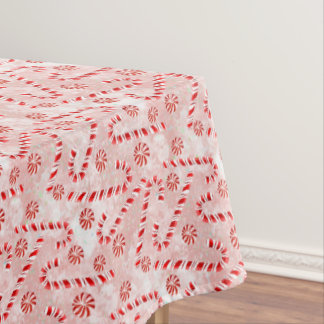 Candy Cane pink Christmas  Tablecloth