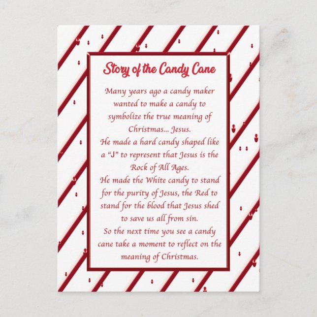 Candy Cane Post Card (Front)