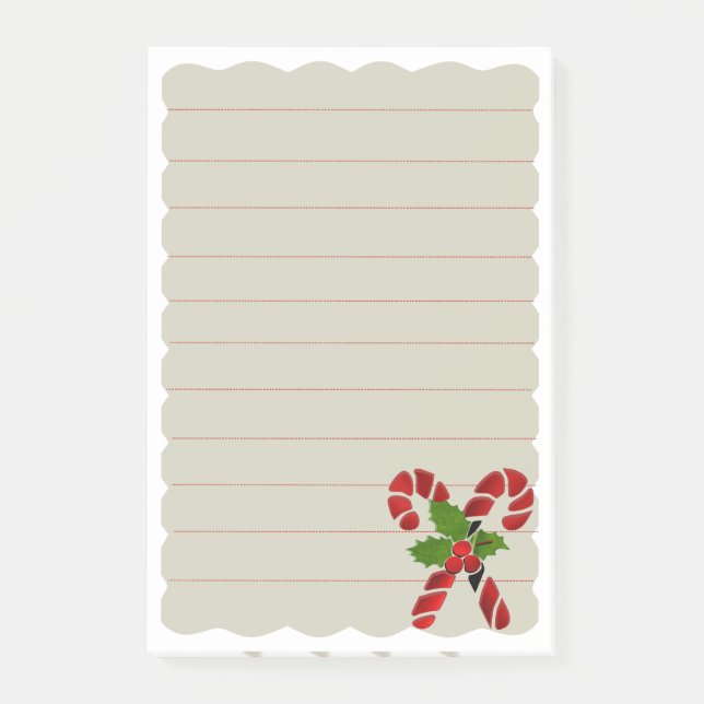 candy cane Post-it note  (Front)