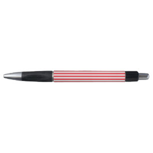 Candy Cane Red and White Simple Horizontal Striped