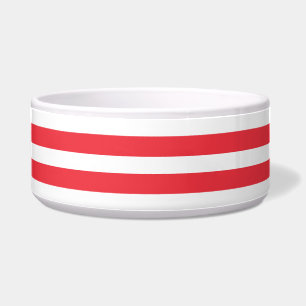 Candy Cane Red and White Simple Horizontal Striped