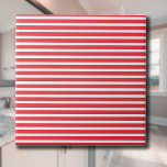 Candy Cane Red and White Simple Horizontal Striped Tile<br><div class="desc">Candy Cane Red and White Simple Horizontal Striped.</div>