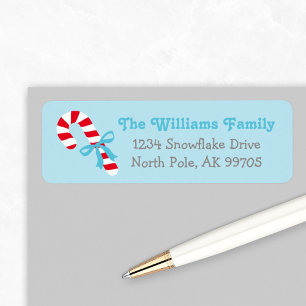 Candy Cane Red Aqua Blue Holiday Family