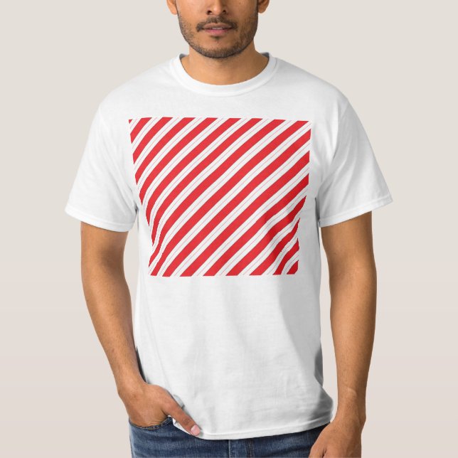 Candy Cane Red Stripes T-Shirt (Front)