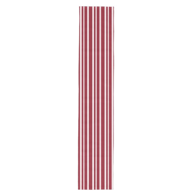 Candy Cane Red White Stripe Christmas Table Runner (Front)