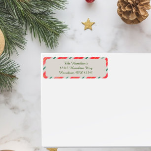 Candy Cane Return Address