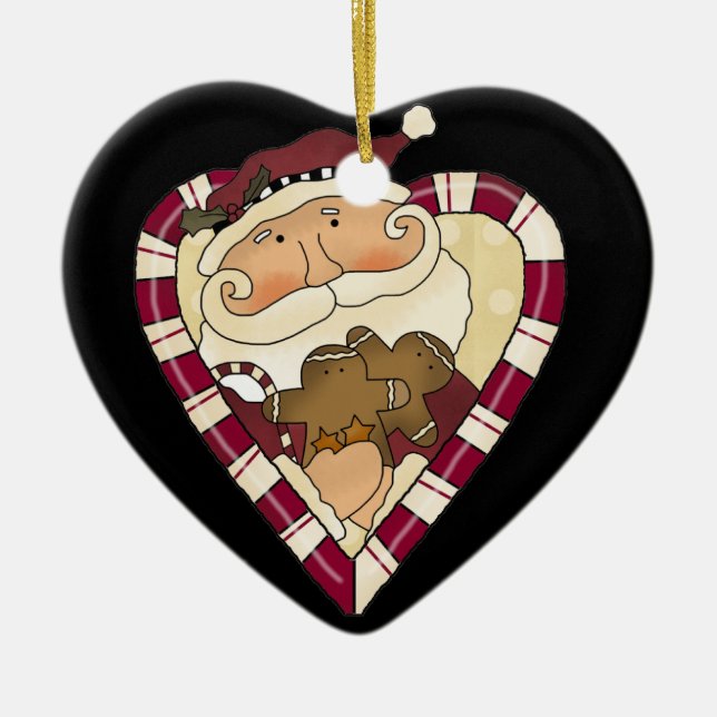 Candy Cane Santa Ornament (Front)