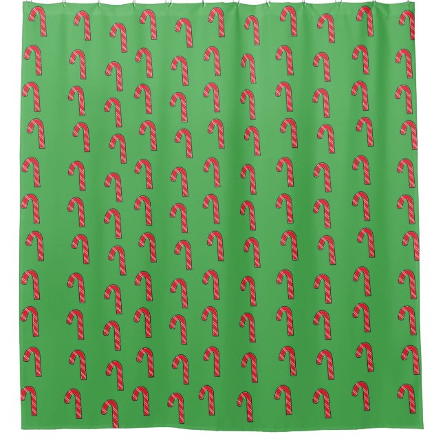 Candy Cane Shower Curtain (Front)
