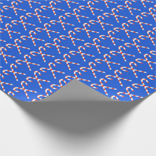 Candy Cane & Snow Christmas Wrapping Paper