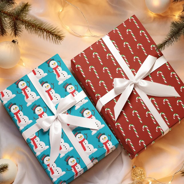 Candy Cane, Snowman & Gingerbread Wrapping Paper Sheet (Creator Uploaded)