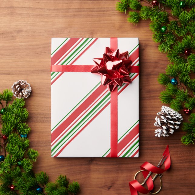Candy Cane Stripe Christmas Wrapping Pap Paper (Holiday Gift)