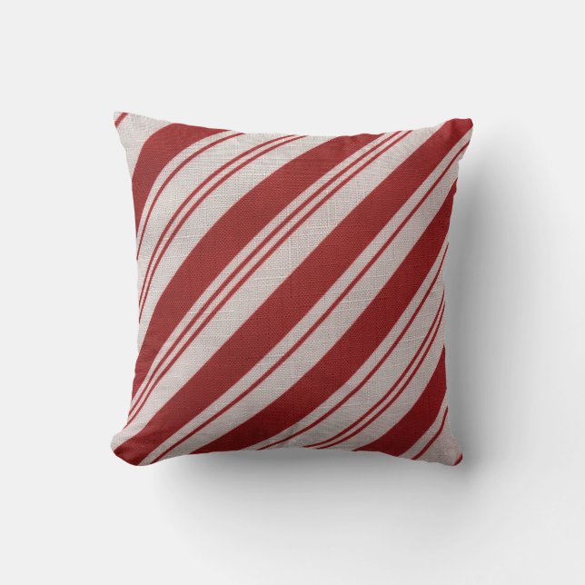 Candy Cane Stripe Cushion (Front)