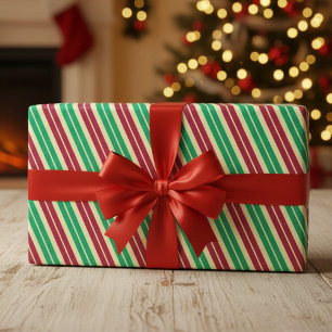 Candy Cane Stripe Wrapping Paper