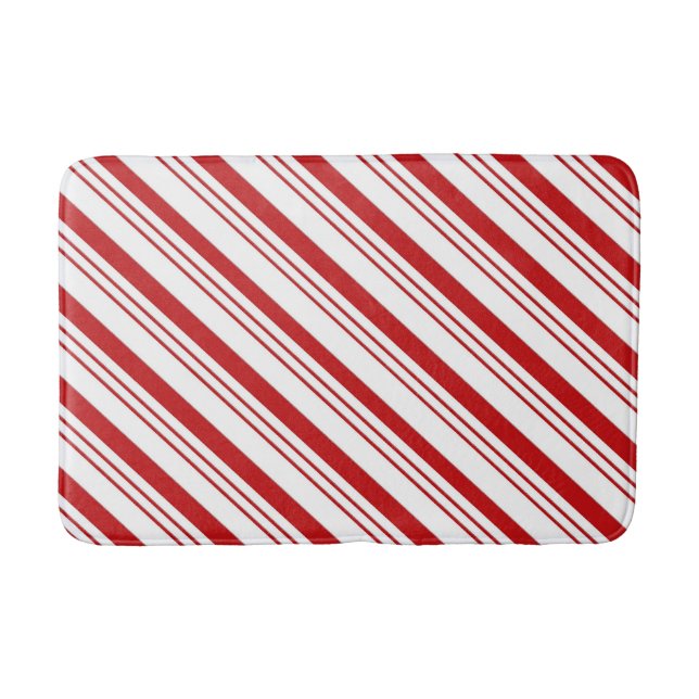 Candy Cane Stripes Bath Mat (Front)
