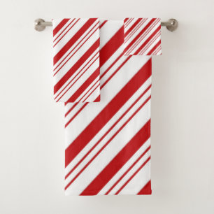 Candy Cane Stripes Bath Towel Set