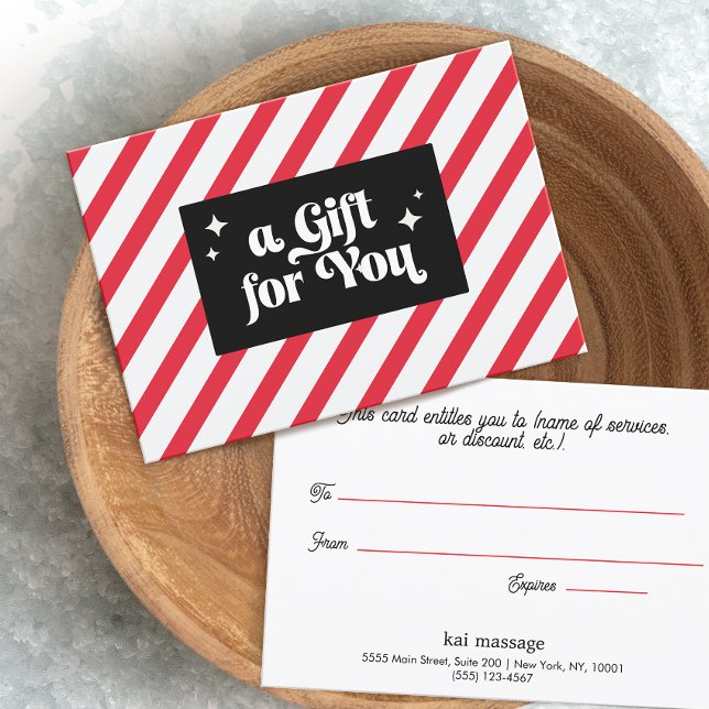 Candy Cane Stripes Christmas Gift Certificate (Creator Uploaded)