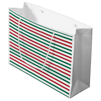 Candy Cane Stripes Large Gift Bag
