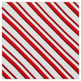 Candy Cane Stripes, Peppermint Red and White Fabric