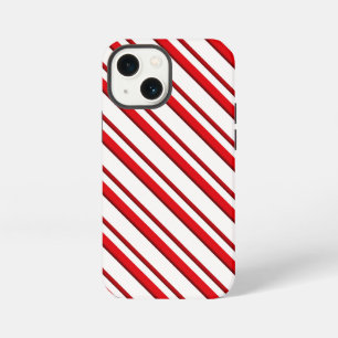 Candy Cane Stripes, Peppermint Red and White iPhone 13 Mini Case