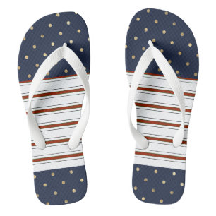 Candy Cane Stripes & Polka Dots Flip Flops