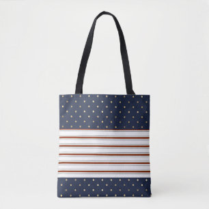 Candy Cane Stripes & Polka Dots Tote