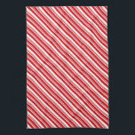 Candy Cane Stripes Tea Towel<br><div class="desc">Peppermint candy cane stripes in red and white for the Christmas holiday season on a kitchen towel</div>