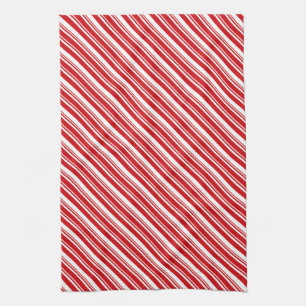 Candy Cane Stripes Tea Towel