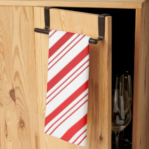 Candy Cane Stripes Tea Towel