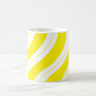 Candy Cane Stripes Yellow Christmas Coffee Mug