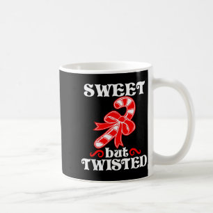 Candy Cane Sweet But Twisted Funny Christmas Short Coffee Mug