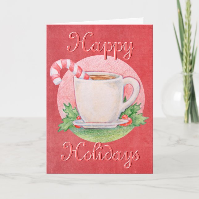 Candy Cane Tea Christmas Card (Front)