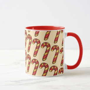 Candy Cane Twist Christmas Cookie Holiday Baking Mug