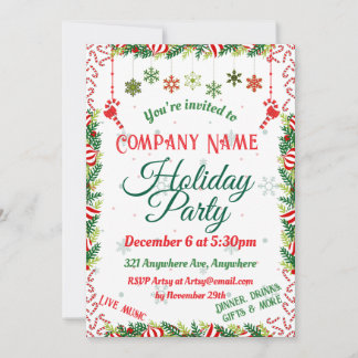 Candy Cane Twist Invitation
