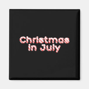 Candy Cane Tygraphy Christmas In July T Shirt Magnet