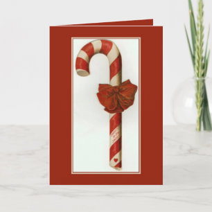 Candy Cane with Love Holiday Card