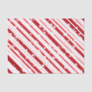 Candy cane with Stars and Snowflakes Tissue Paper