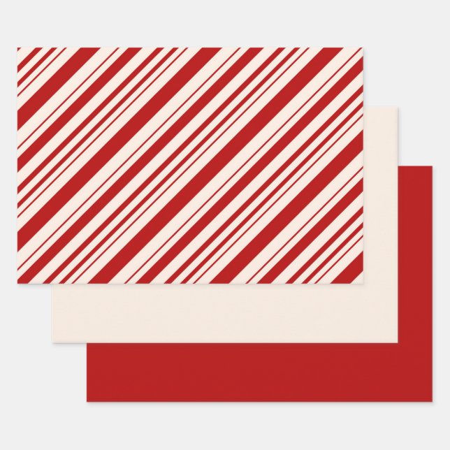 Candy Cane Wrapping Paper Sheet (Set)