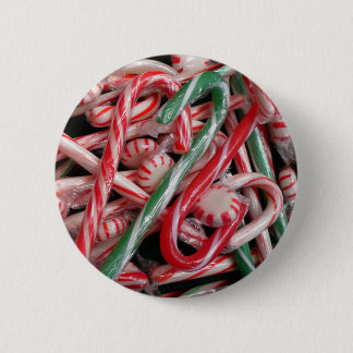 Candy Canes and Peppermints Christmas Holiday 6 Cm Round Badge