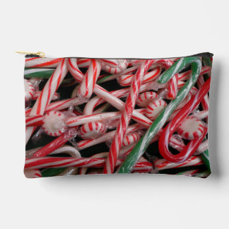 Candy Canes and Peppermints Christmas Holiday Accessory Pouch