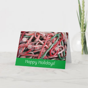 Candy Canes and Peppermints Christmas Holiday Card