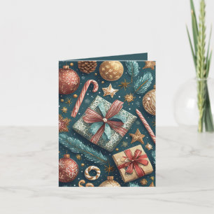 Candy Canes and Presents Holiday Card
