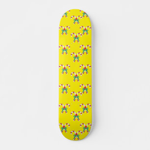 Candy canes and ribbon skateboard