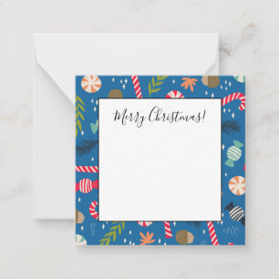 Candy Canes and Wrapped Christmas Candy Card