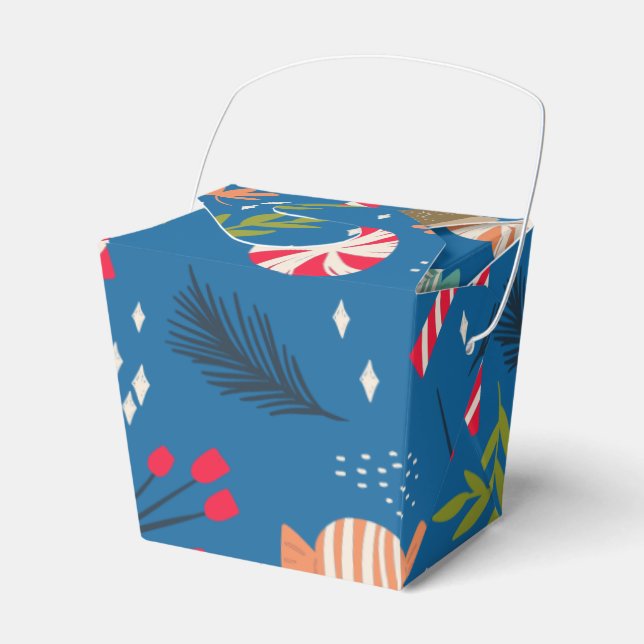 Candy Canes and Wrapped Christmas Candy Favour Box (Front Side)