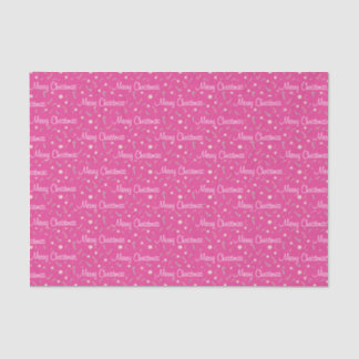 Candy Canes & Bon Bons Merry Christmas on Pink Tissue Paper