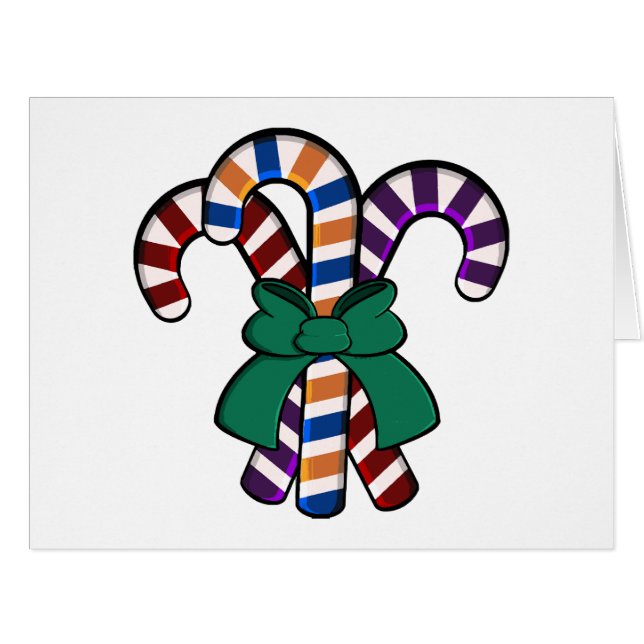 Candy Canes bouquet - green ribbon  (Front Horizontal)