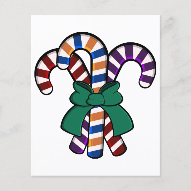 Candy Canes bouquet - green ribbon  (Front)