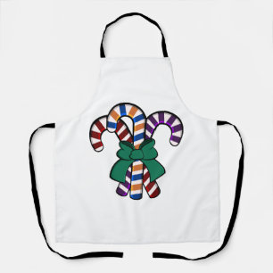 Candy Canes bouquet - green ribbon  Apron